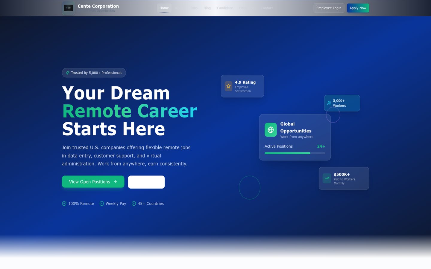 Cente Corporation website