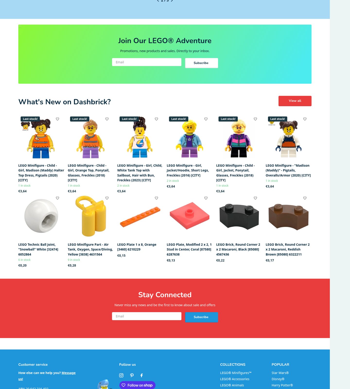 Dashbrick page
